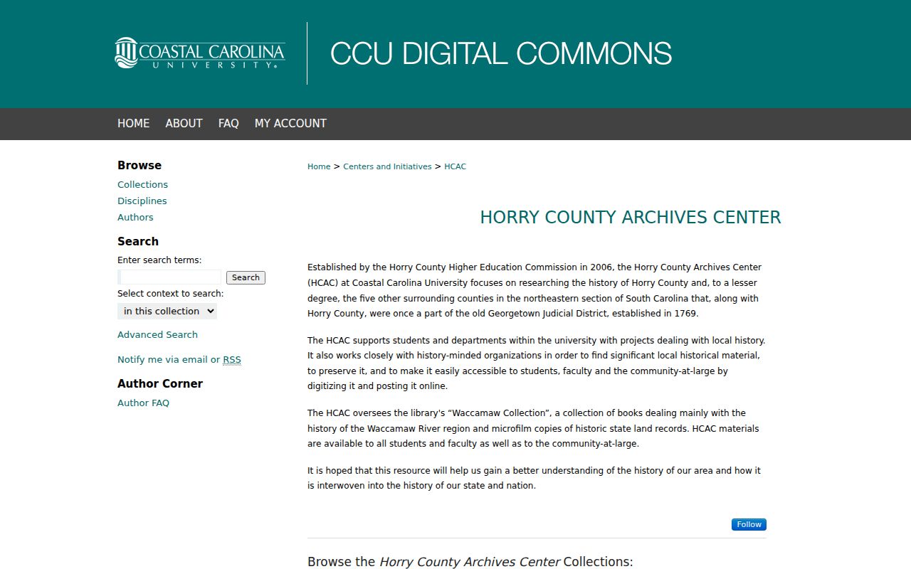 Conway city directory research at the CCU Horry County Archives Center